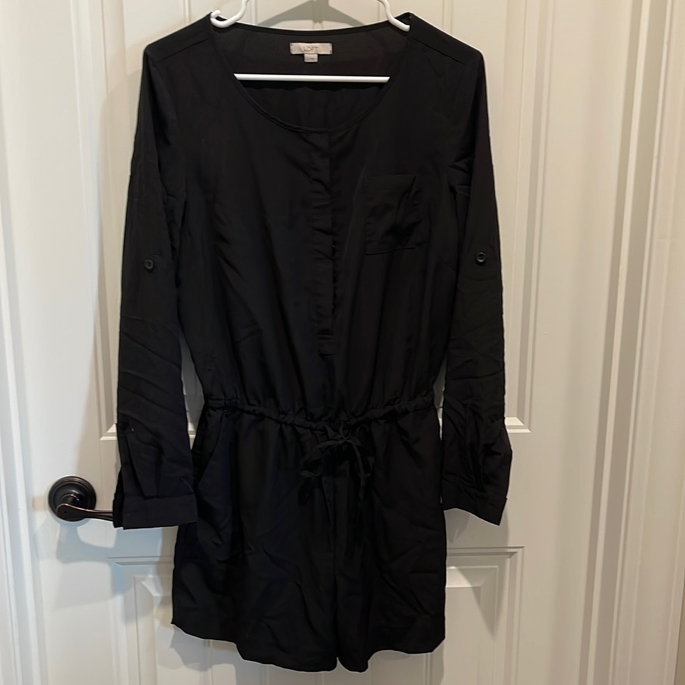 Long sleeve black romper